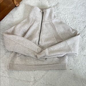 Danskin Women's cream half zip sweatshirt